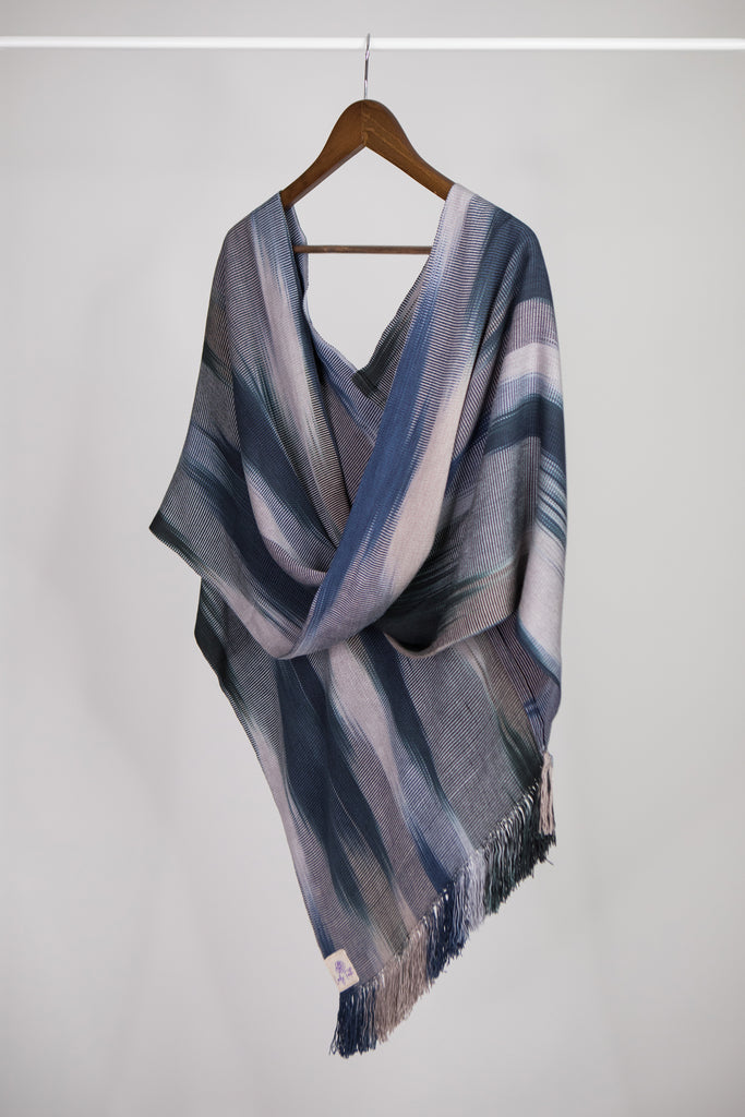black & taupe wrap front